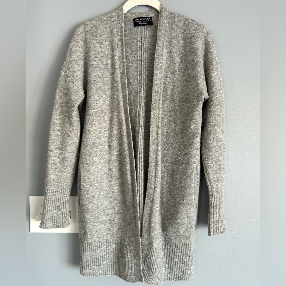 Gray wool blend banana republic cardigan
